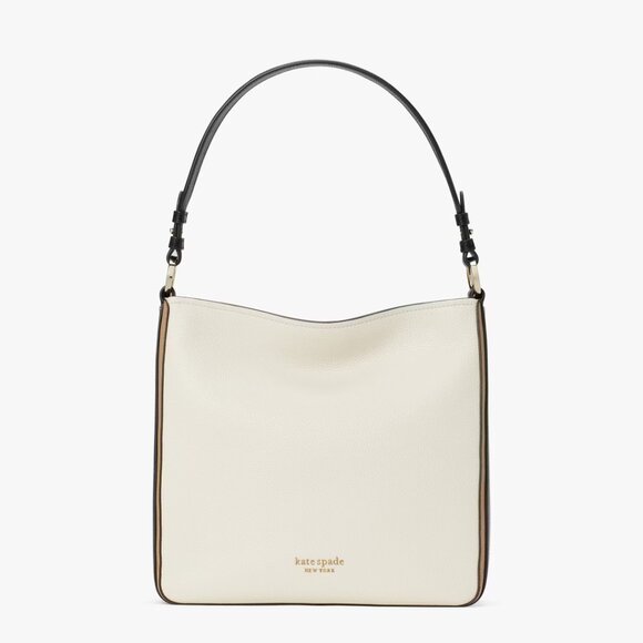 kate spade Handbags - Kate Spade Hudson Color blocked Large Leather Hobo Bag, Tan Cream Shoulder Bag